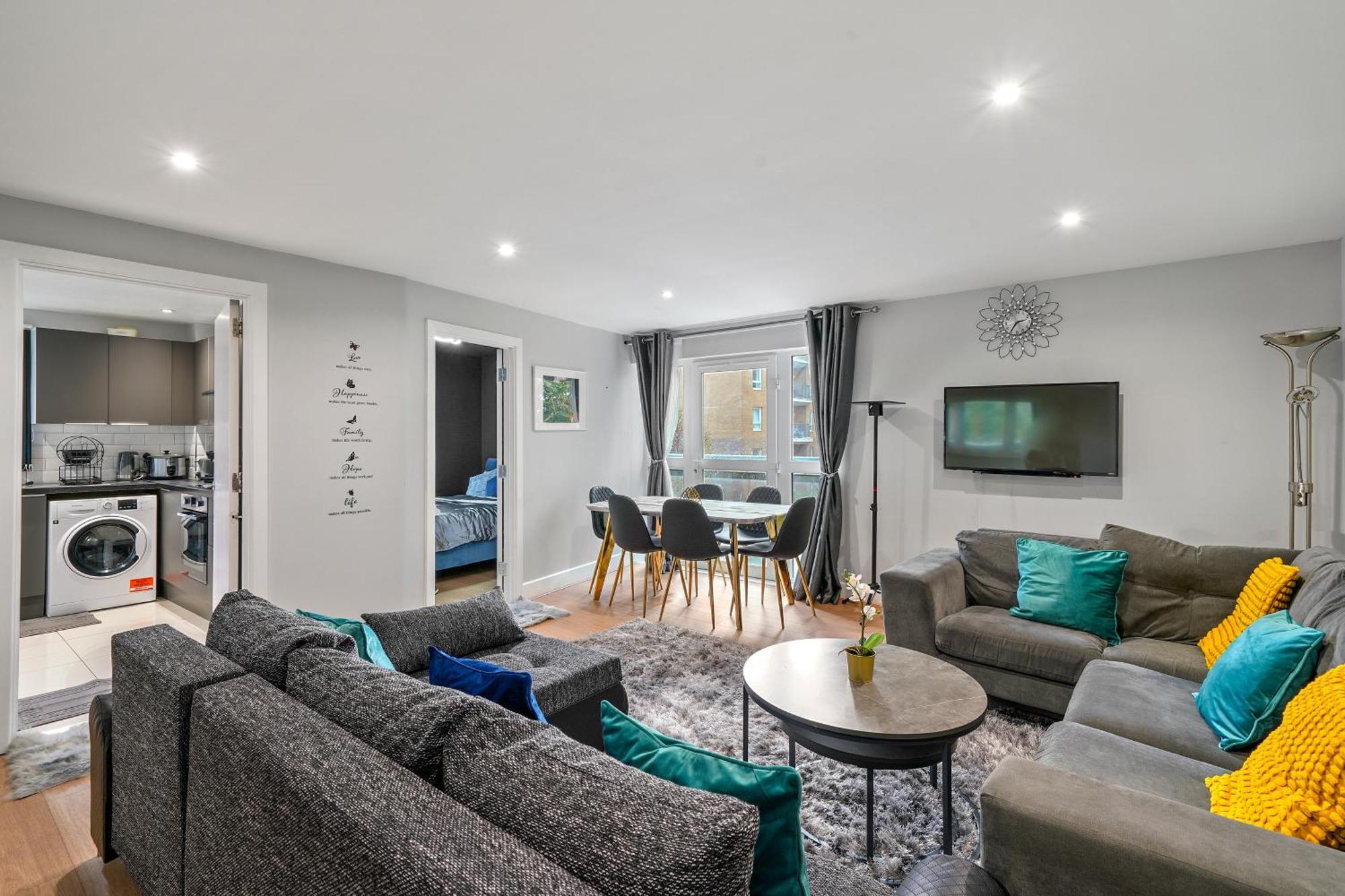 לונדון Elegant 3Br 2Bath Flat In Canary Wharf - O2 -Excel מראה חיצוני תמונה